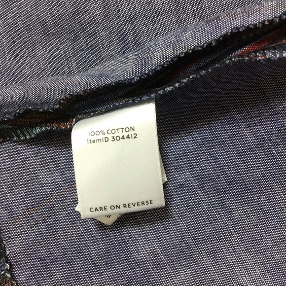 L.L. Bean Navy Multi Color Striped Midi Dress - Picture 4 of 10